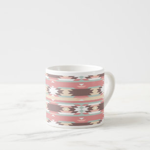 Geometric pattern in aztec style 2 espresso cup