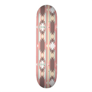 Geometric pattern in aztec style 2 skateboard