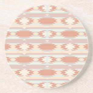 Geometric pattern in aztec style 3 coaster