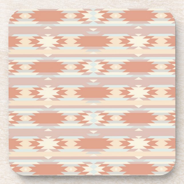 Geometric pattern in aztec style 3 coaster (Front)