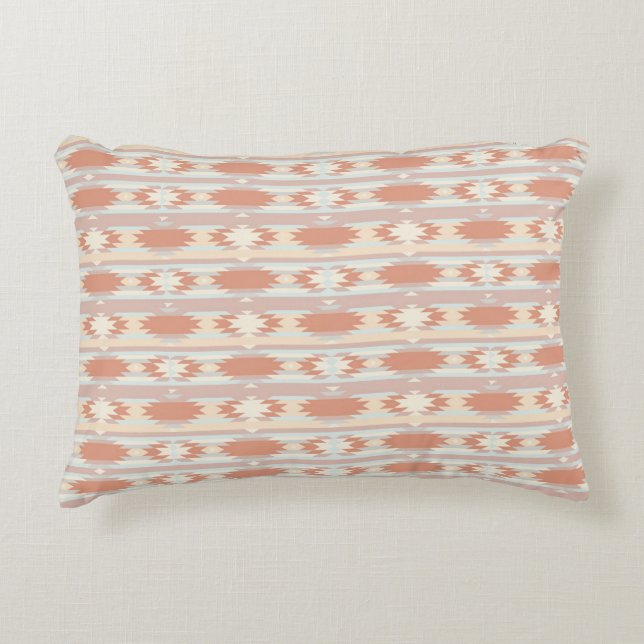 Geometric pattern in aztec style 3 decorative cushion (Front)
