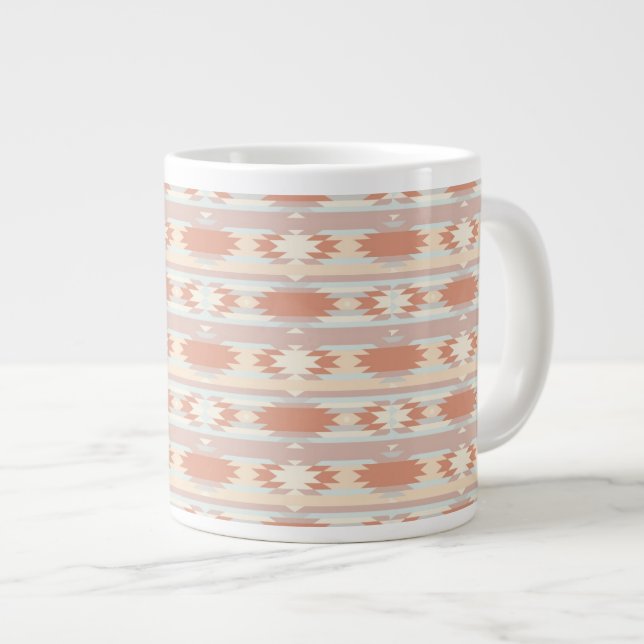 Geometric pattern in aztec style 3 large coffee mug (Front Right)