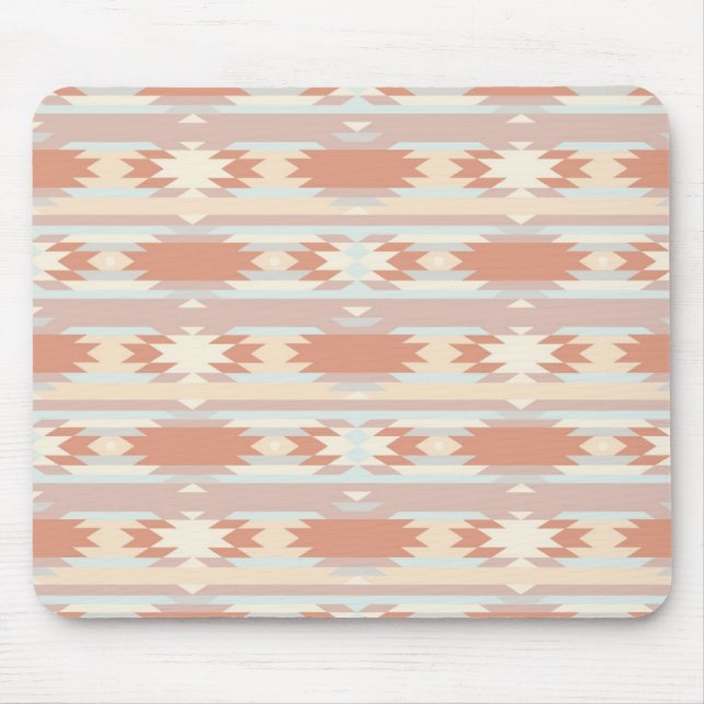 Geometric pattern in aztec style 3 mouse mat (Front)