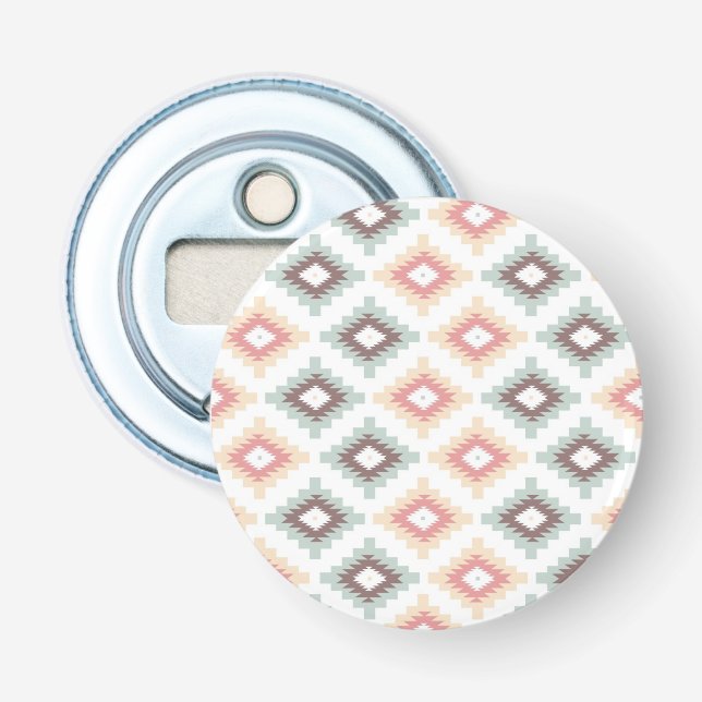 Geometric pattern in aztec style bottle opener (Front)