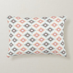 Geometric pattern in aztec style decorative cushion