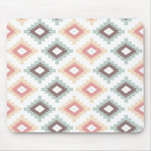 Geometric pattern in aztec style mouse mat