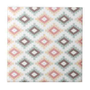 Geometric pattern in aztec style tile