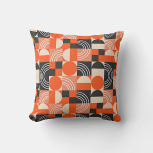 Geometric pattern in bright color blocks. cushion