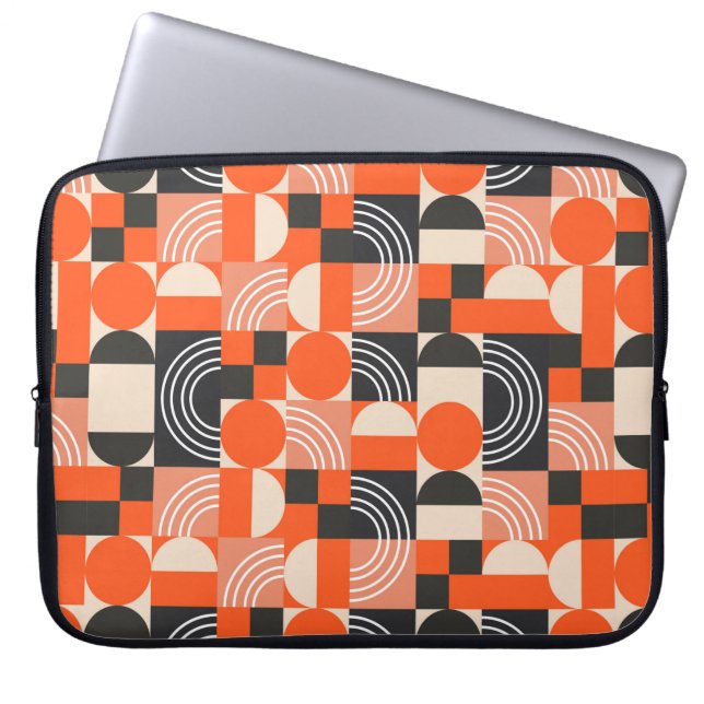 Geometric pattern in bright colour blocks.  laptop sleeve (Front)