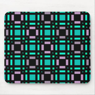 Geometric pattern in green and geometric colours p mouse mat