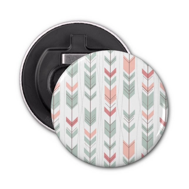 Geometric pattern in retro style bottle opener (Front)