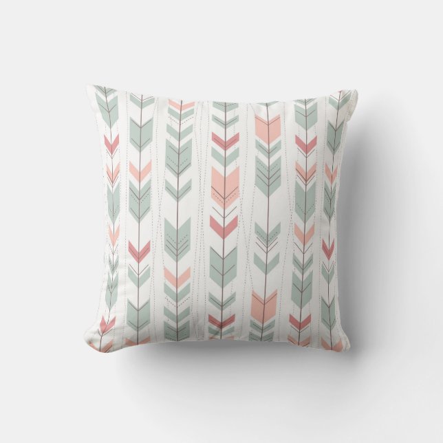 Geometric pattern in retro style cushion (Front)