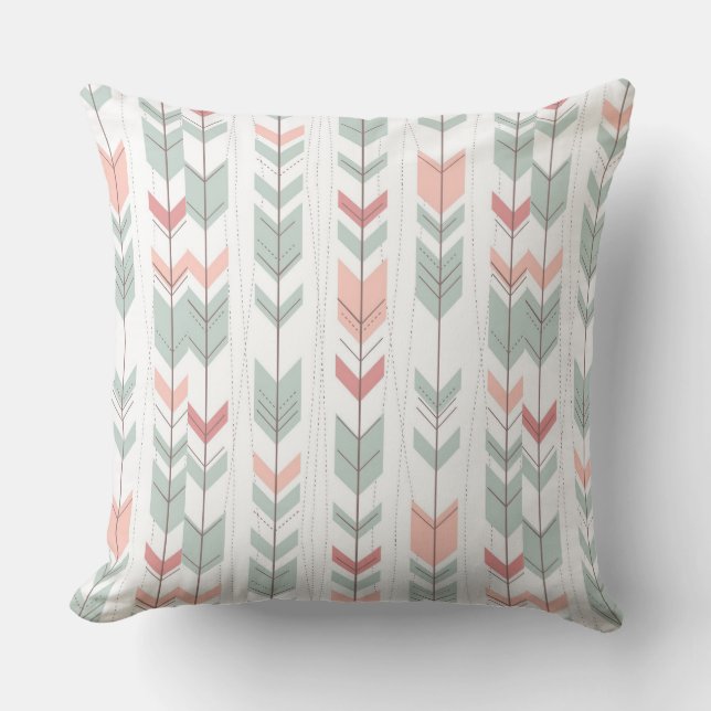 Geometric pattern in retro style cushion (Front)