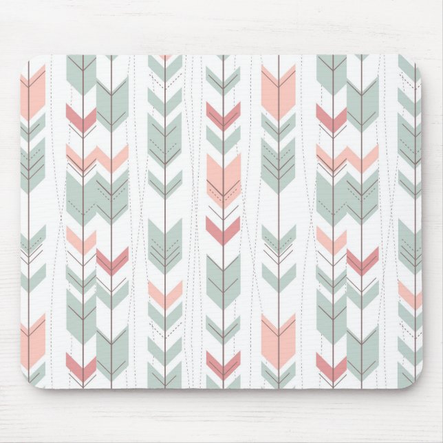Geometric pattern in retro style mouse mat (Front)