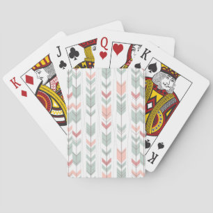 Geometric pattern in retro style playing cards