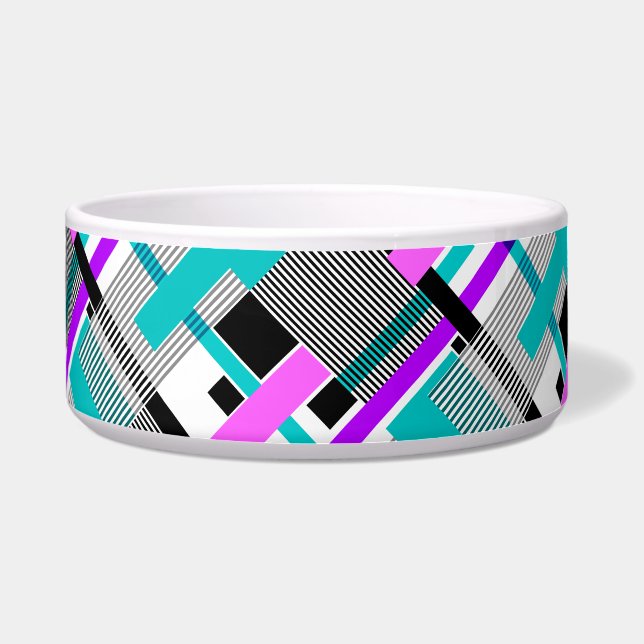 geometric pattern in striped and neon colours (Front)