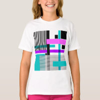 geometric pattern in striped and neon colours