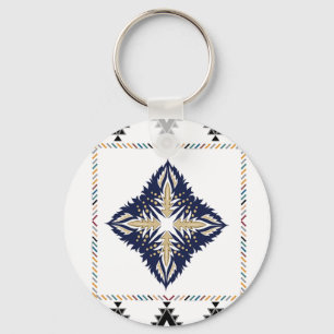 Geometric Pattern Key Ring