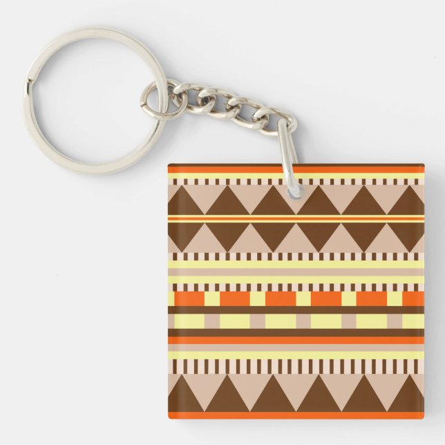 Geometric pattern key ring (Front)