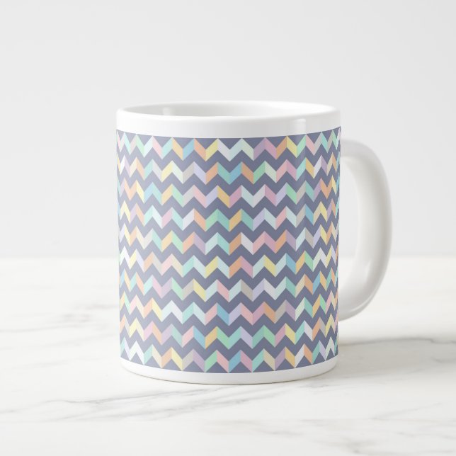 Geometric Pattern Large Coffee Mug (Front Right)