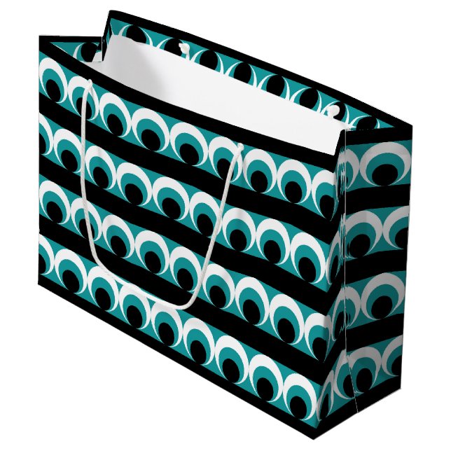 Geometric pattern large gift bag (Front Angled)