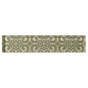 Geometric Pattern Lattice Nameplate