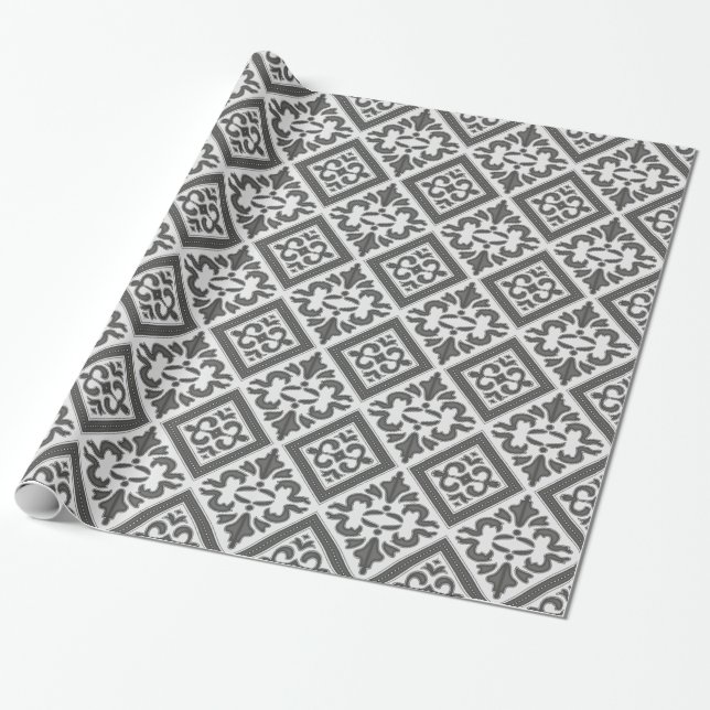Geometric Pattern Lattice  Wrapping Paper (Unrolled)