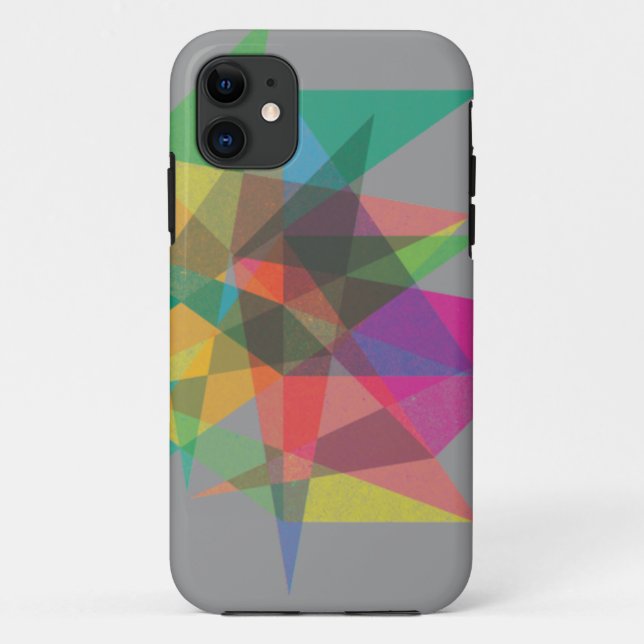 geometric pattern layered colour iphone case (Back)