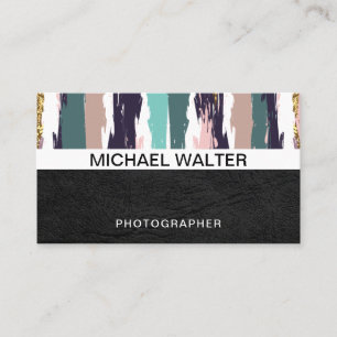 Geometric Pattern   Leather   Artistic Pattern Business Card