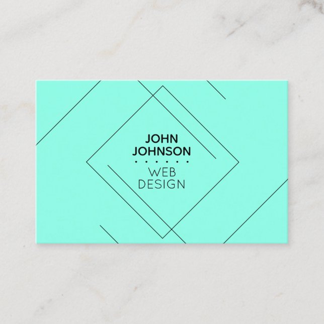 Geometric pattern line artistic modern style business card (Front)