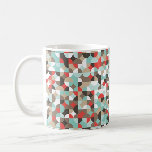 Geometric pattern. Mosaic colorful background of g Coffee Mug (Left)