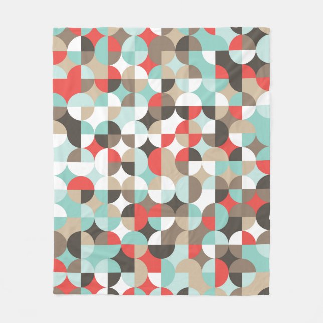 Geometric pattern. Mosaic colorful background of g Fleece Blanket (Front)