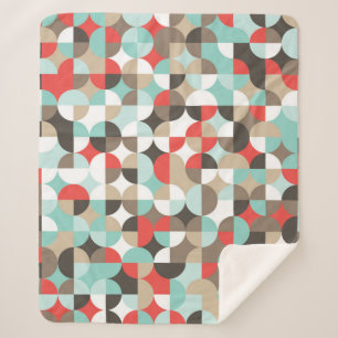 Geometric pattern. Mosaic colorful background of g Sherpa Blanket