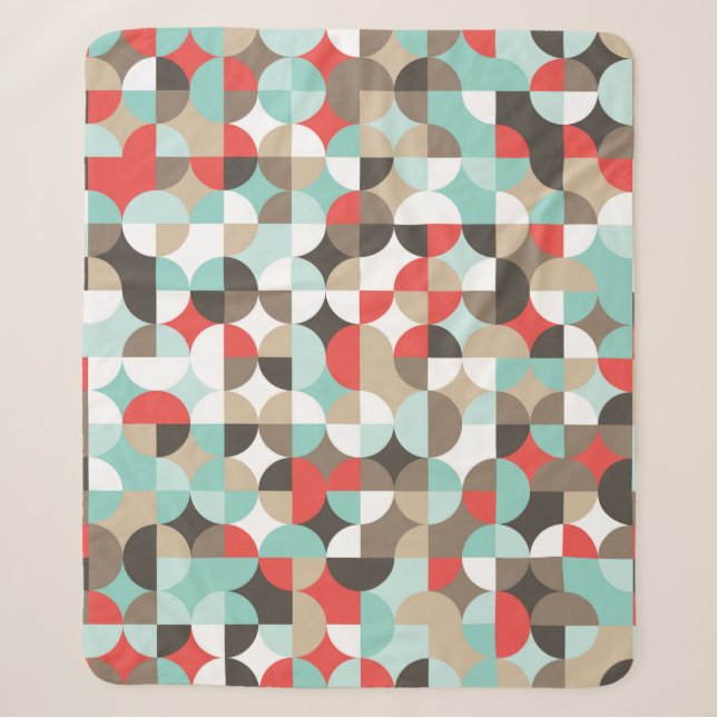 Geometric pattern. Mosaic colorful background of g Sherpa Blanket (Front)