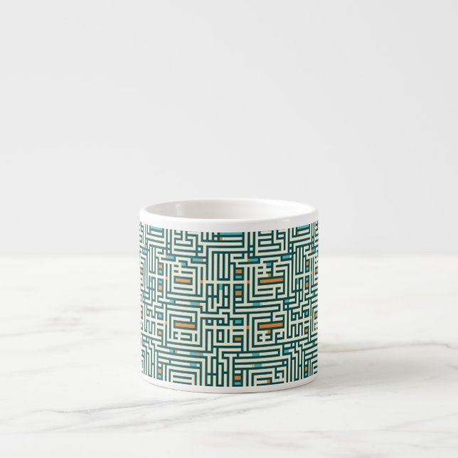 Geometric Pattern Mug: Elegance Redefined Espresso Cup (Front)