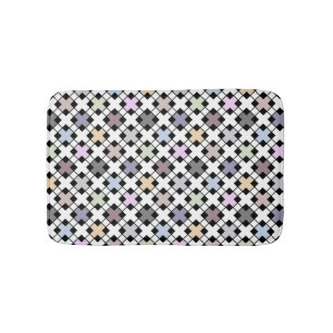 Geometric pattern multicolored Bath Mat