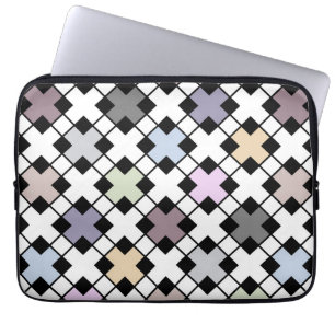 Geometric pattern multicolored laptop sleeve