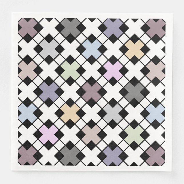  Geometric pattern multicolored Napkin (Front)
