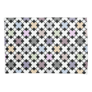 Geometric pattern multicolored pillowcase