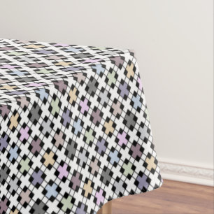 Geometric pattern multicolored tablecloth