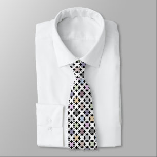 Geometric pattern multicolored Tie