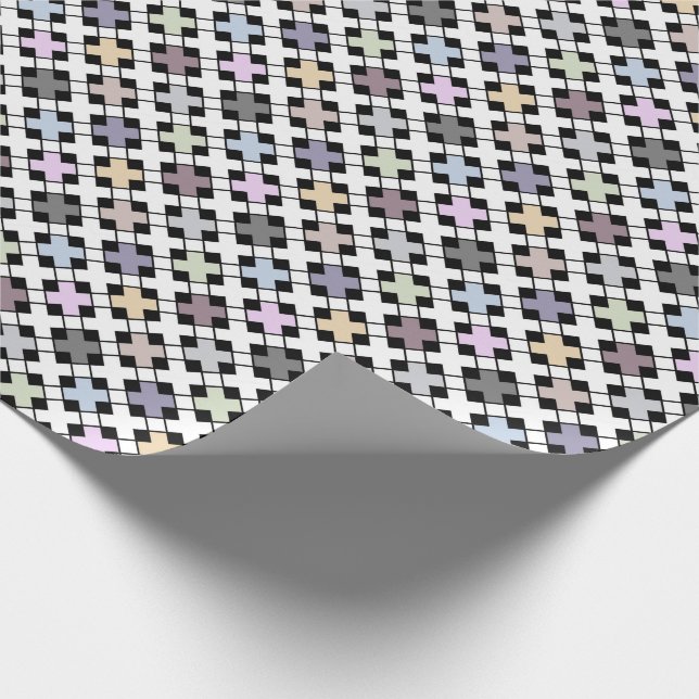 Geometric pattern multicolored wrapping paper (Corner)