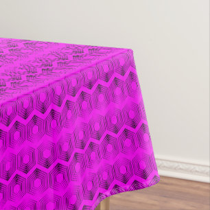 geometric pattern neon fuchsia colour tablecloth