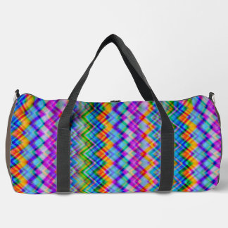 Geometric pattern of a fabric on duffel bag