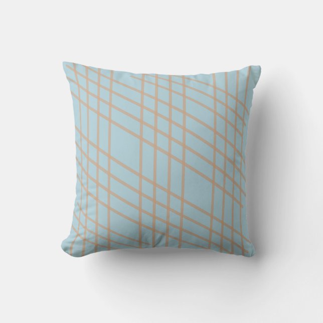  "Geometric Pattern on Blue" Cushion (Front)