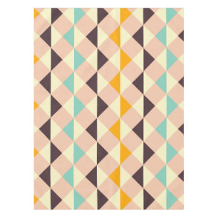 Geometric pattern overlapping diamonds & triangle tablecloth