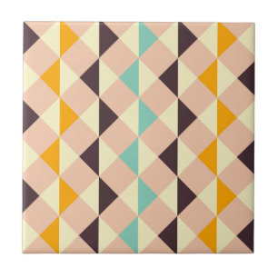 Geometric pattern overlapping diamonds & triangle tile