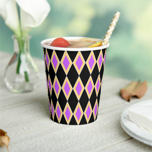 Geometric Pattern Paper Cups