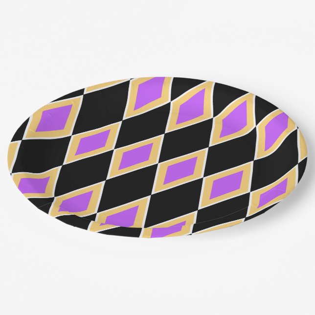 Geometric Pattern Paper Plate (Angled)