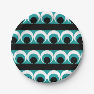 Geometric pattern paper plate